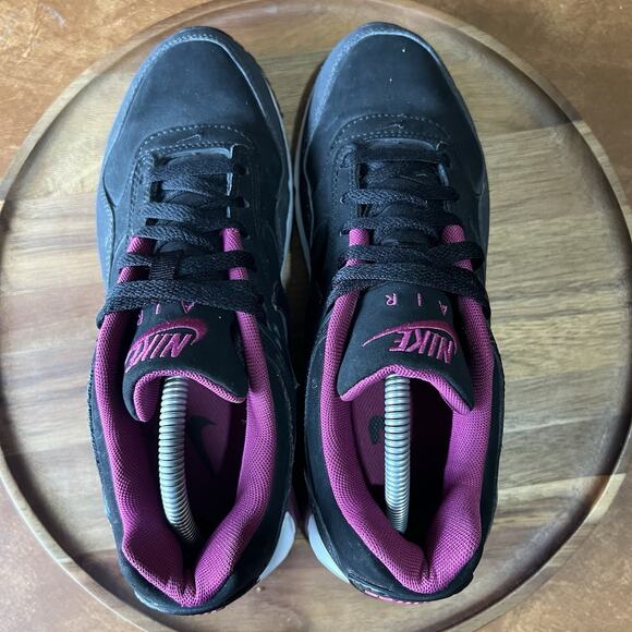 Nike Air Max Women's 8 Purple Black Lace Up Shoes Sneakers Bubble - Picture 9 of 16